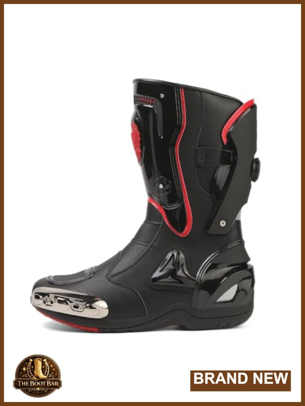 Motorcycle Leather Boots Calf High Anti Slip Racing Protection